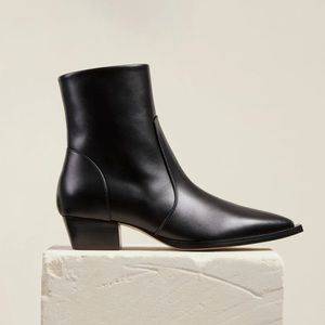 Dear Frances black leather western River boot